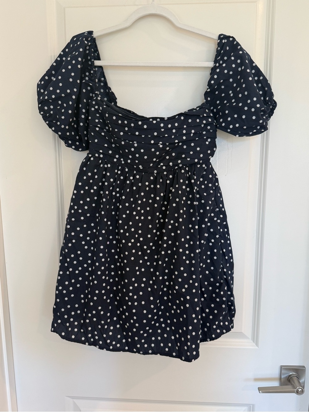 Abercrombie & Fitch Emerson Navy Polka Dot Mini Skort Dress